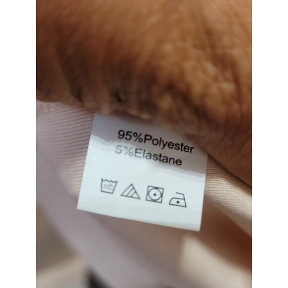 Womens Cocktail Dress Medium Pink Sheer Long Sleeve Mesh Bustier Bodycon Party - Picture 10 of 11